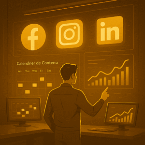 gestion_reseaux_sociaux_lmone personnage en train de gérer les réseaux sociaux