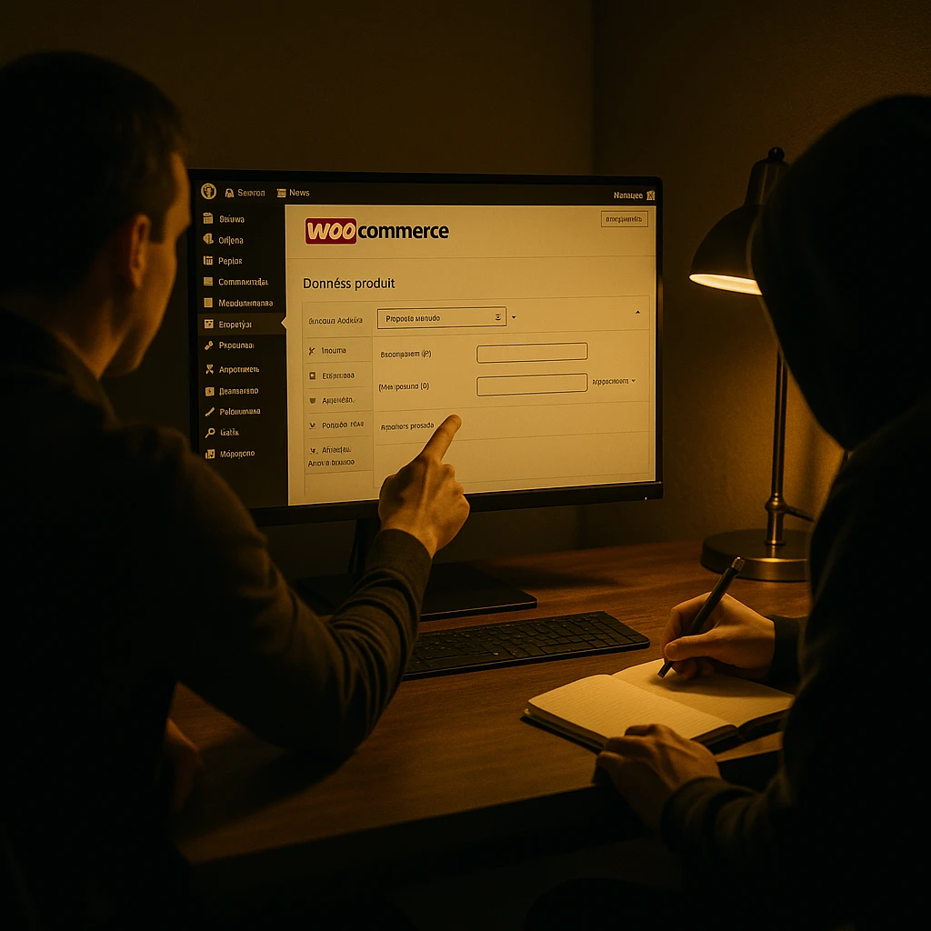 Simulation de l'intrface woocommerce sur wordpress